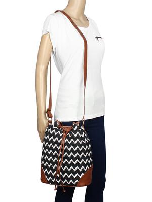 black canvas regular sling bag - 15058335 - Standard Image - 5