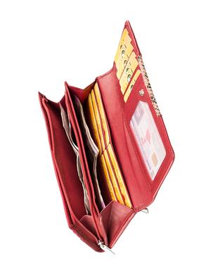 maroon leather wallet - 15059237 - Standard Image - 3