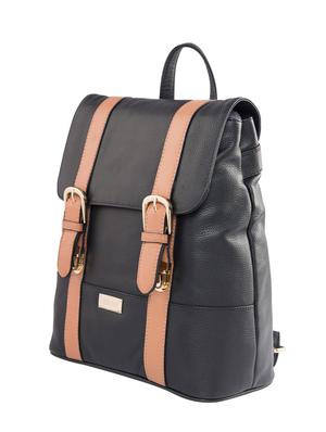 black leather fashion backpack - 15059284 - Standard Image - 4