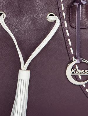 burgundy leather regular handbag - 15059305 - Standard Image - 5