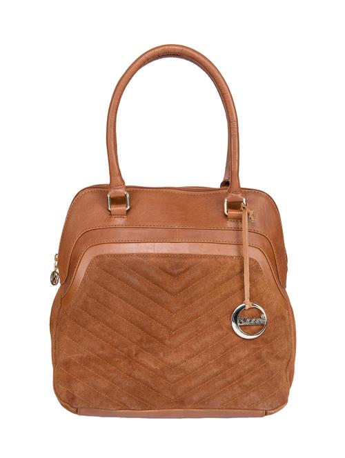 tan leather regular handbag - 15059306 - Standard Image - 1