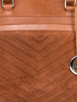 tan leather regular handbag - 15059306 - Standard Image - 5