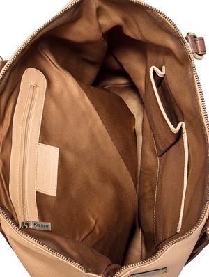 beige leather regular handbag - 15059344 - Standard Image - 3