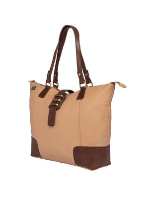 beige leather regular handbag - 15059344 - Standard Image - 4
