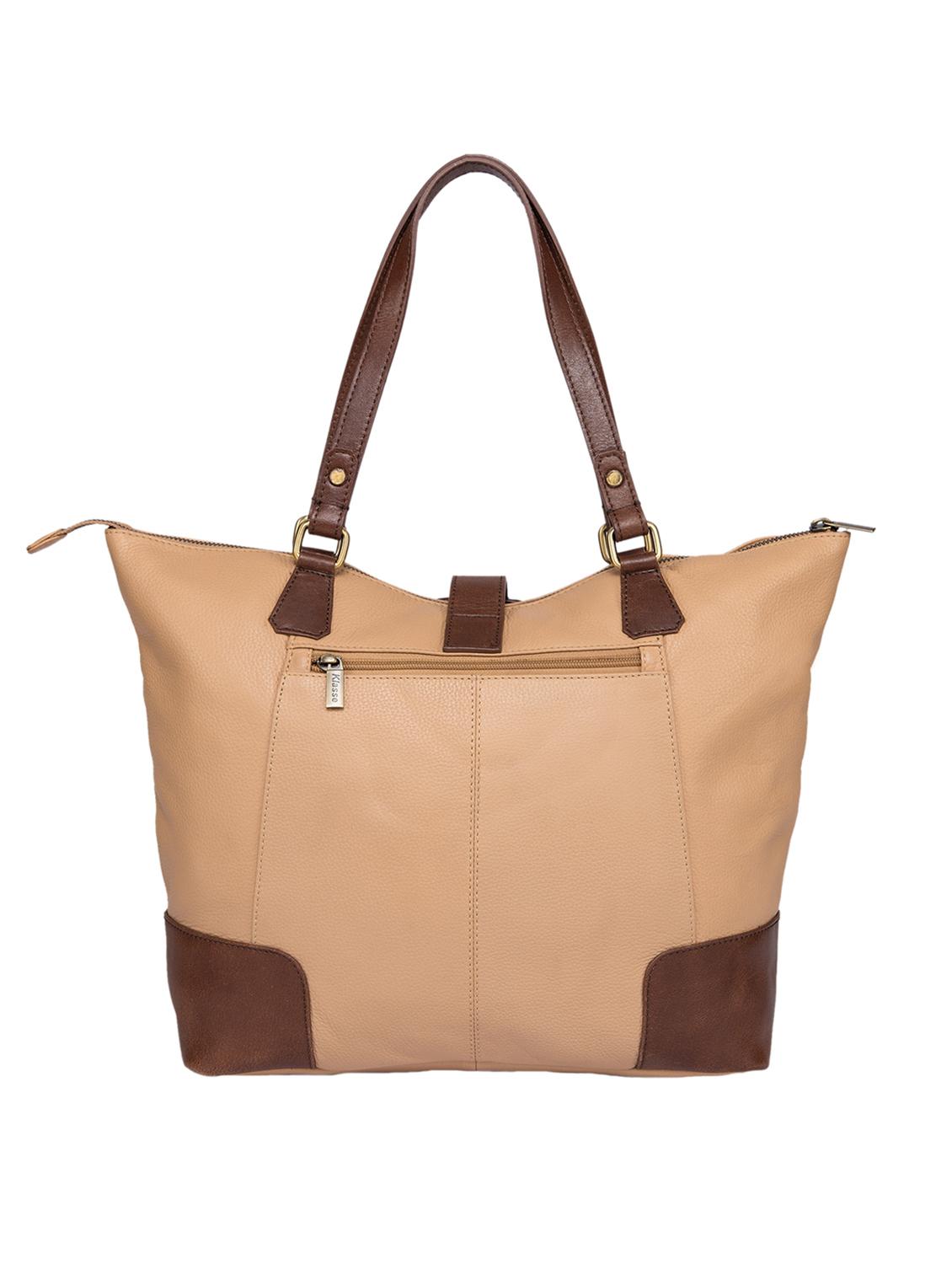 beige leather regular handbag - 15059344 - Zoom Image - 2