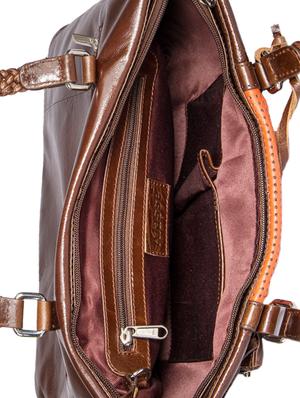 brown leather regular handbag - 15059385 - Standard Image - 3