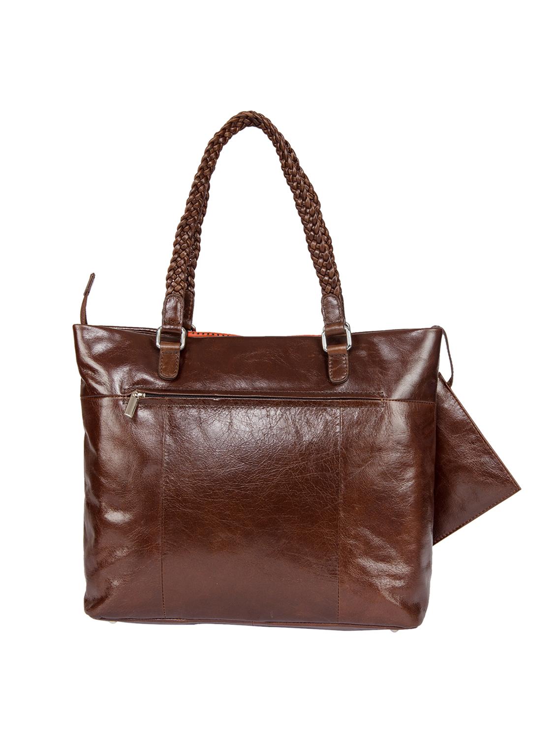 brown leather regular handbag - 15059385 - Zoom Image - 2