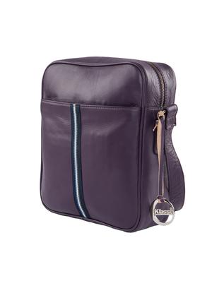 purple leather messengerbag - 15059419 - Standard Image - 4