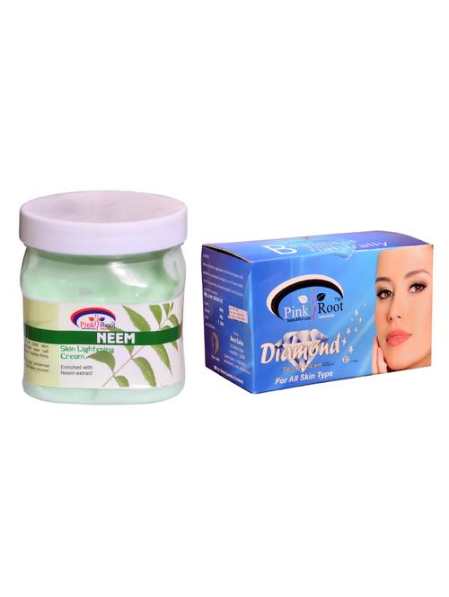pink root diamond bleach 250gm and pink root neem cream 500ml - 15059667 - Standard Image - 1