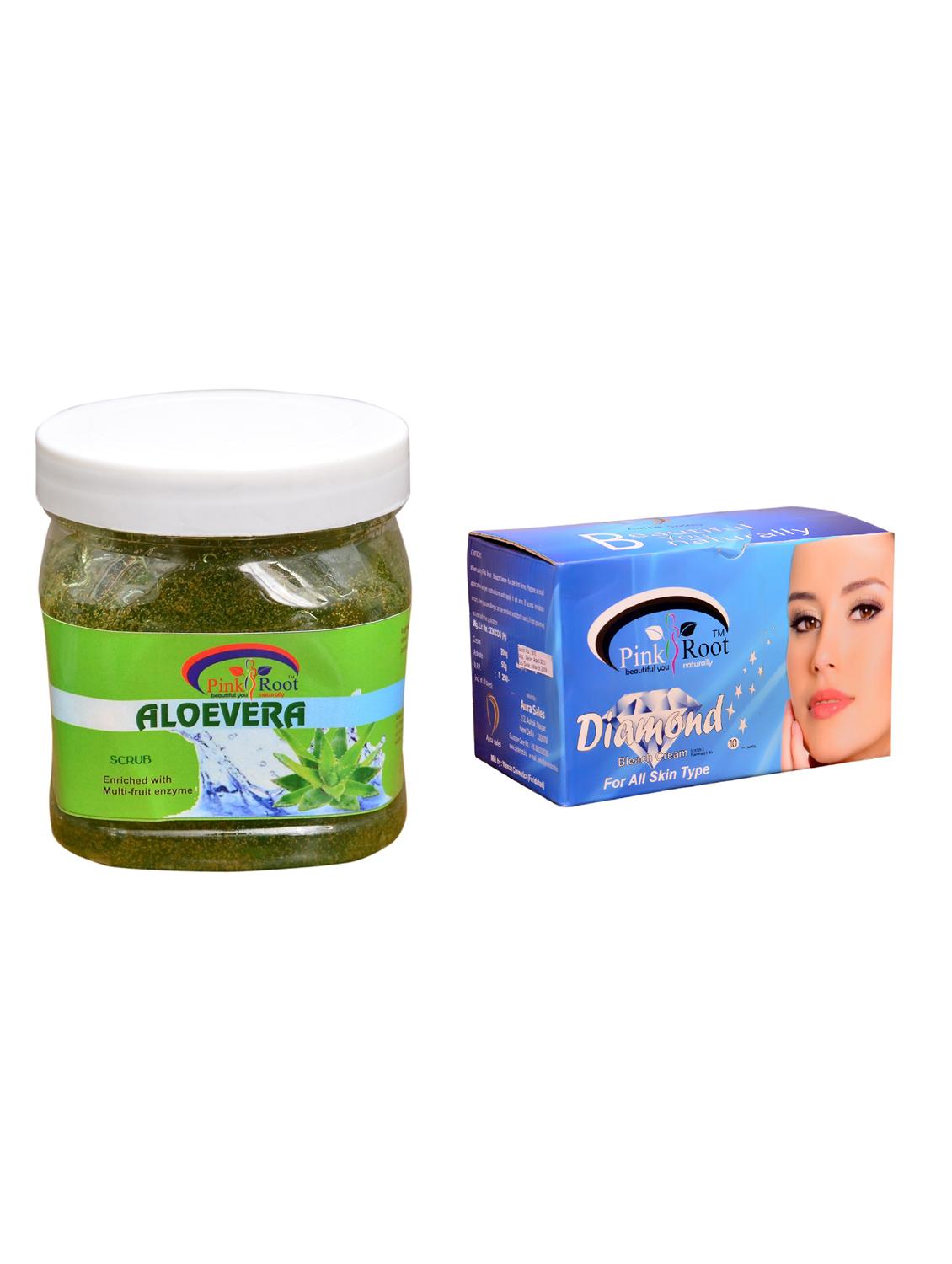 pink root diamond bleach 250gm and pink root aloe vera scrub 500ml - 15059683 - Zoom Image - 1