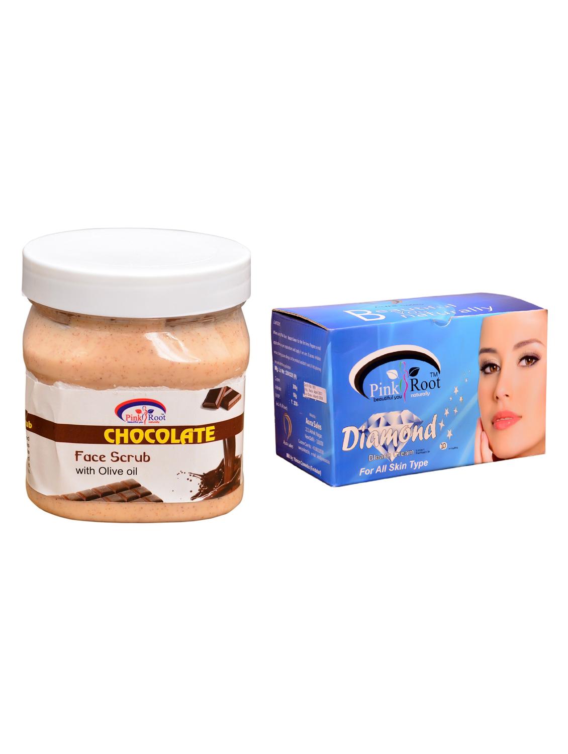 pink root diamond bleach 250gm and pink root chocolate scrub 500ml - 15059686 - Zoom Image - 1
