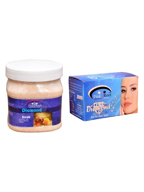 pink root diamond bleach 250gm and pink root diamond scrub 500ml - 15059689 - Standard Image - 1