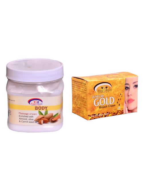 pink root gold bleach 250gm and pink root body massage cream 500ml - 15059717 - Standard Image - 1