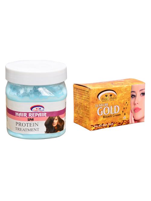 pink root gold bleach 250gm and pink root hair repair spa 500ml - 15059725 - Standard Image - 1