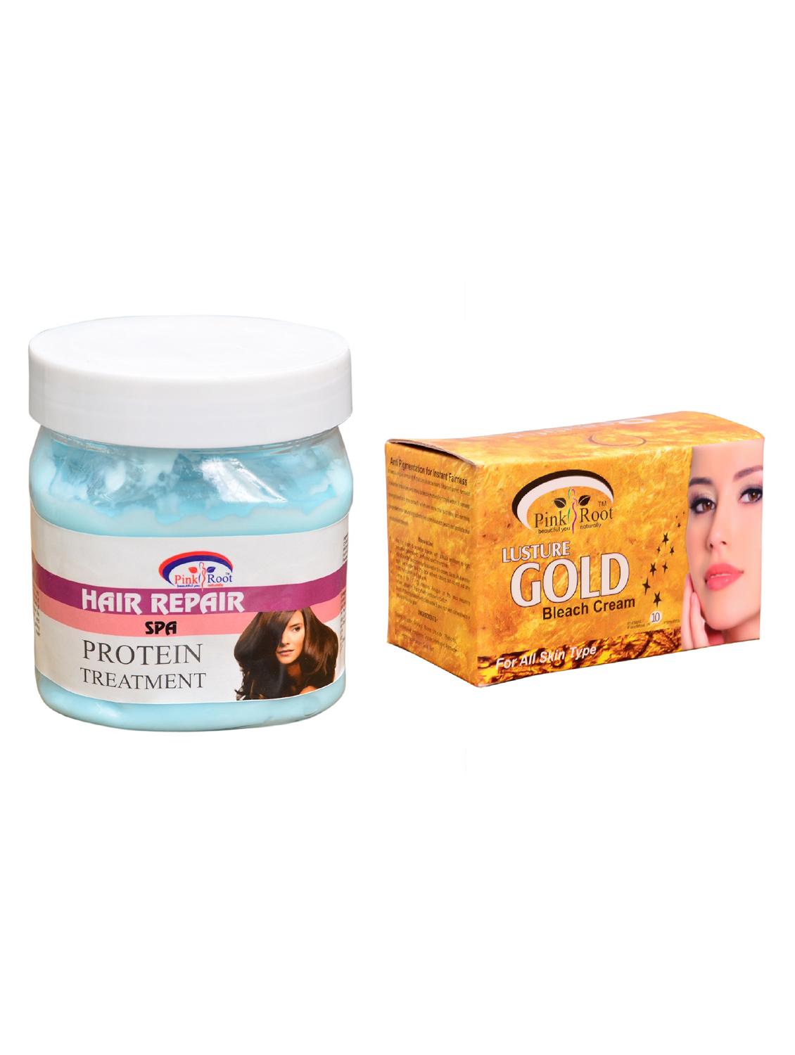 pink root gold bleach 250gm and pink root hair repair spa 500ml - 15059725 - Zoom Image - 1