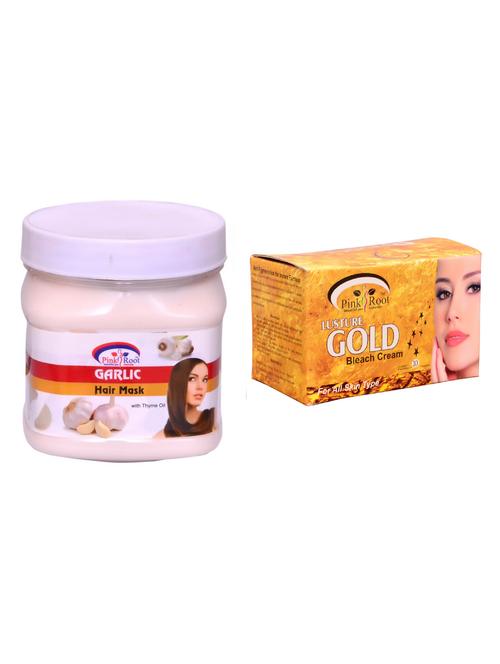 pink root gold bleach 250gm and pink root garlic hair mask 500ml - 15059737 - Standard Image - 1