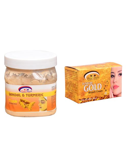 pink root gold bleach 250gm and pink root sandal & turmeric mask 500ml - 15059740 - Standard Image - 1