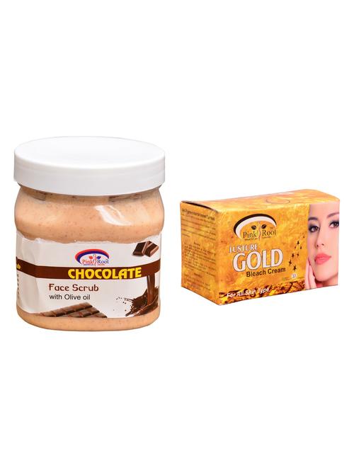 pink root gold bleach 250gm and pink root chocolate scrub 500ml - 15059746 - Standard Image - 1