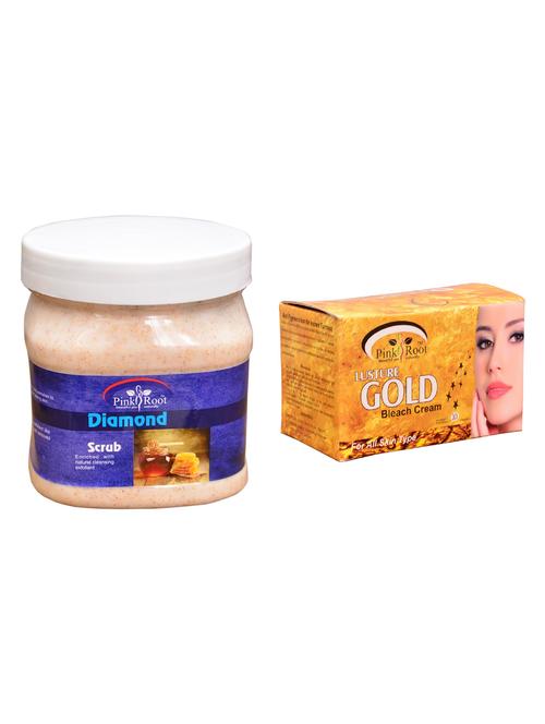 pink root gold bleach 250gm and pink root diamond scrub 500ml - 15059749 - Standard Image - 1