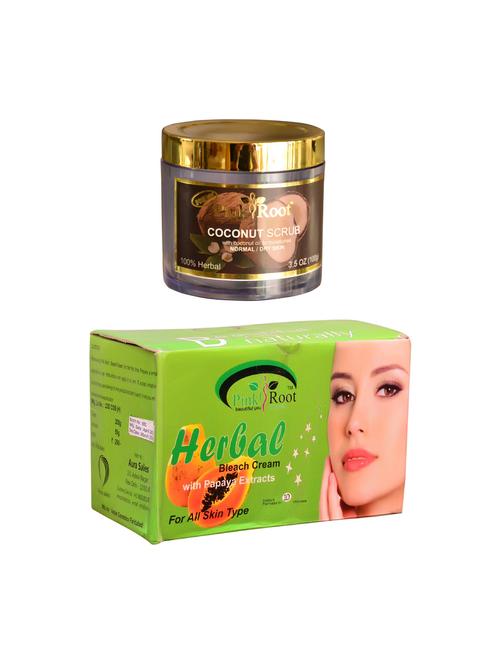 pink root herbal bleach 250gm and pink root coconut scrub 100gm - 15059773 - Standard Image - 1