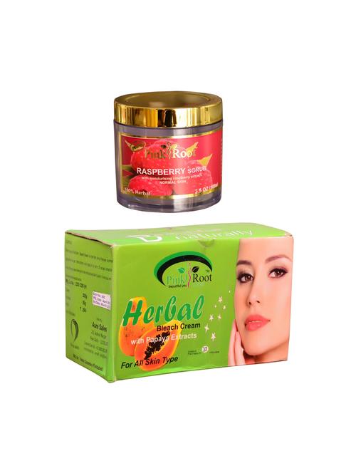 pink root herbal bleach 250gm and pink root raspberry scrub 100gm - 15059775 - Standard Image - 1
