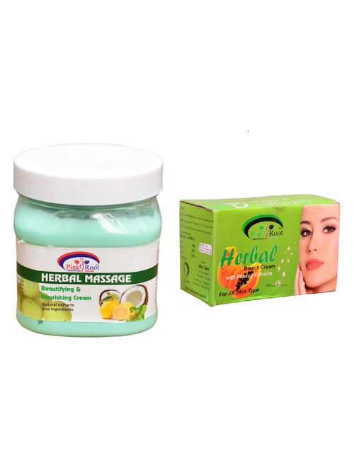 pink root herbal bleach 250gm and pink root herbal massage cream 500ml - 15059786 - Standard Image - 1