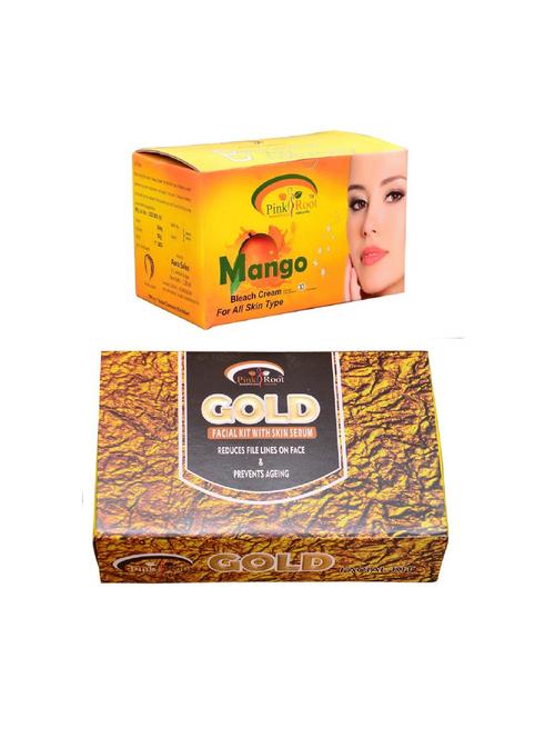 pink root mango bleach 250gm and pink root gold facial kit 83gm - 15059823 - Standard Image - 1