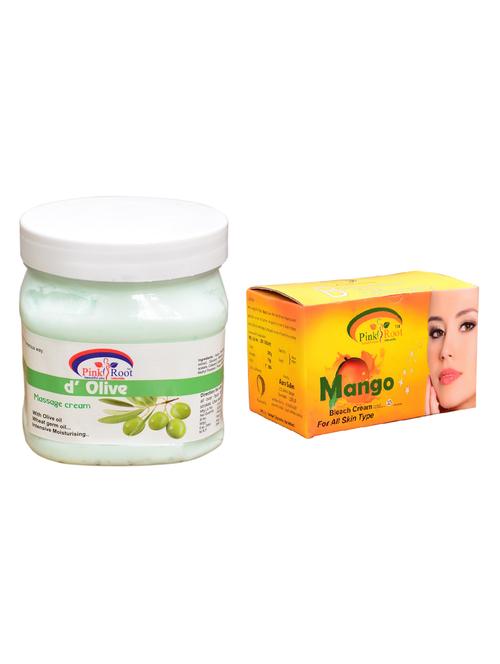 pink root mango bleach 250gm and pink root d'olive massage cream 500ml - 15059841 - Standard Image - 1