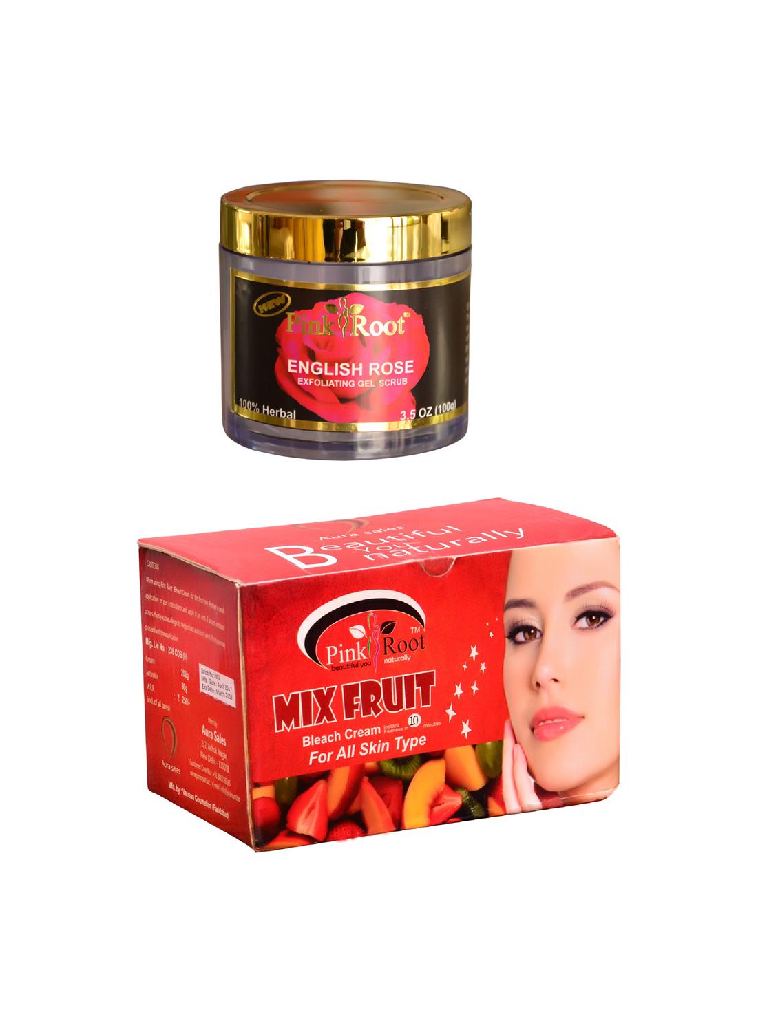 pink root mix fruit bleach 250gm and pink root english rose 100gm - 15059894 - Zoom Image - 1