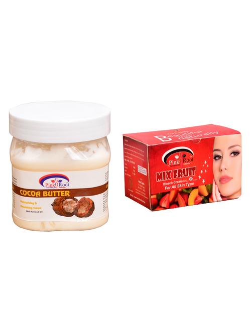 pink root mix fruit bleach 250gm and pink root cocoa butter cream 500ml - 15059899 - Standard Image - 1