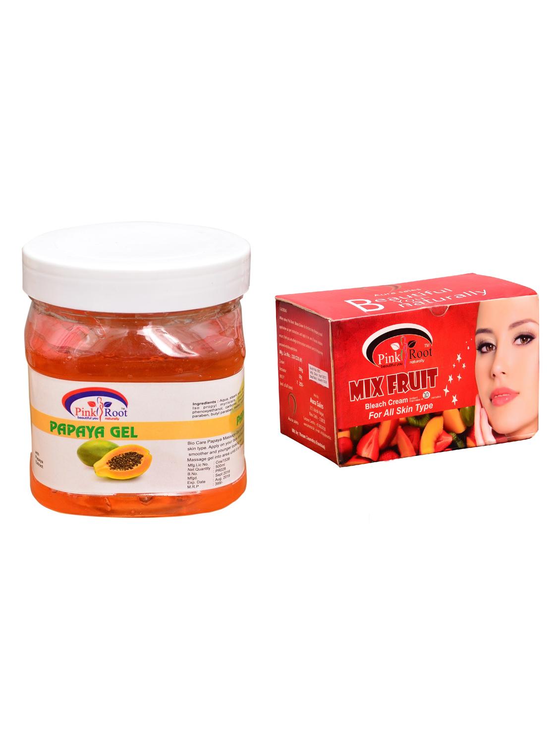pink root mix fruit bleach 250gm and pink root papaya gel 500ml - 15059915 - Zoom Image - 1