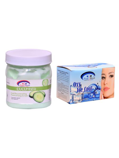 pink root oxy ice cool bleach 250gm and pink root cucumber cream 500ml - 15060020 - Standard Image - 1