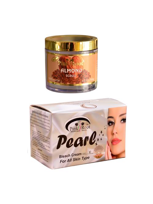 pink root pearl bleach 250gm and pink root almond scrub 100gm - 15060071 - Standard Image - 1