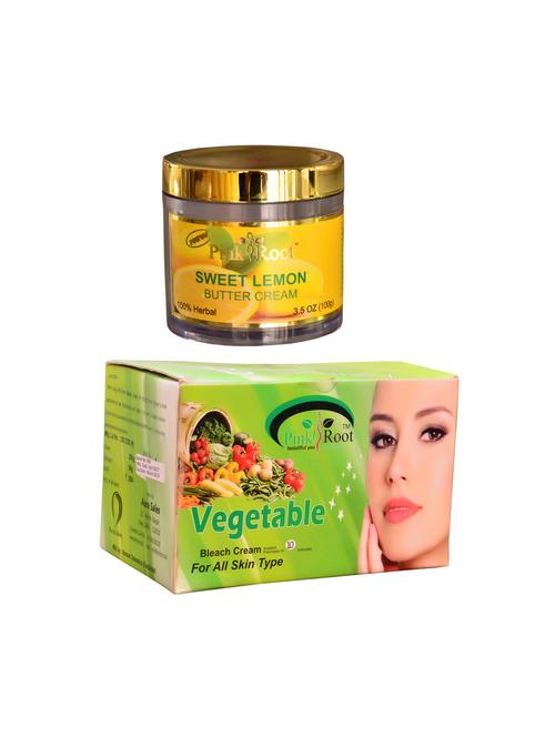 pink root vegetable bleach 250gm and pink root diamond facial kit 83gm - 15060122 - Standard Image - 1
