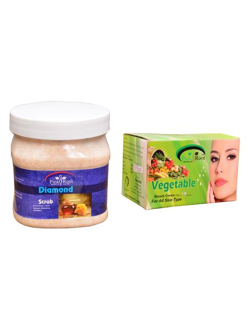 pink root vegetable bleach 250gm and pink root bleackheads scrub 500ml - 15060165 - Standard Image - 1