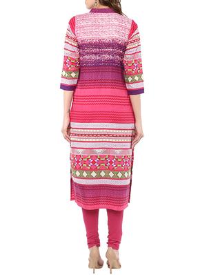 pink cotton straight kurta - 15060220 - Standard Image - 3