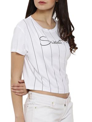 round neck quirky text tee - 15060688 - Standard Image - 2