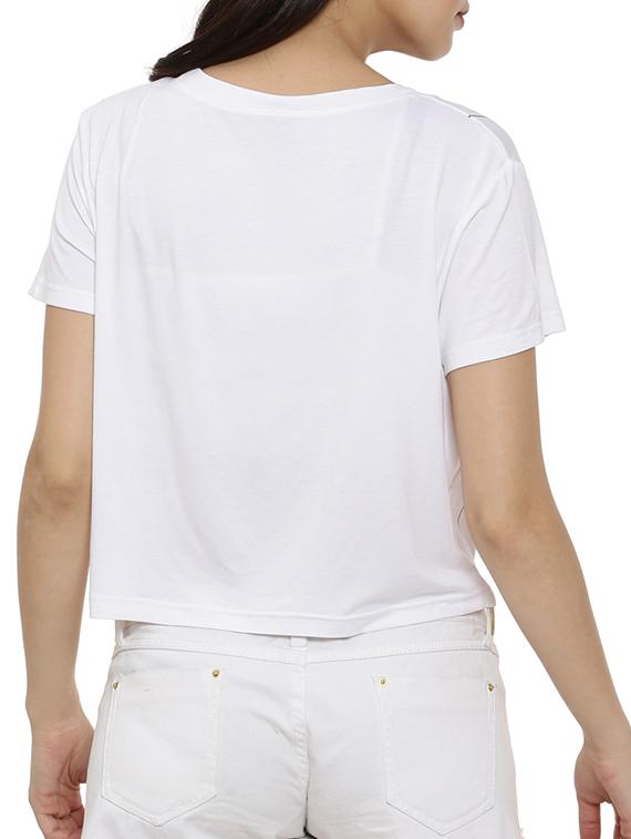 round neck quirky text tee - 15060688 - Zoom Image - 3
