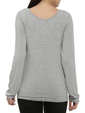 knotted hem quirky text top - 15060698 - Standard Image - 3