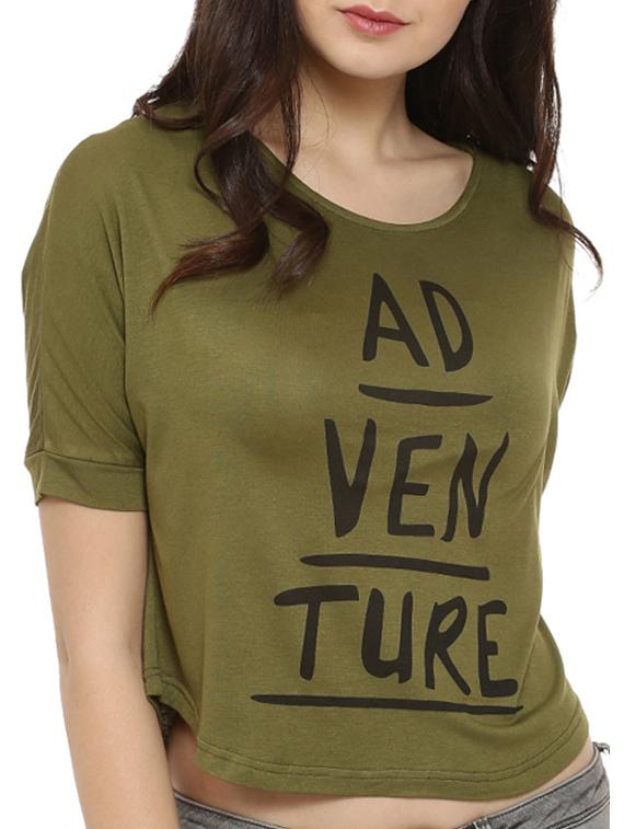 raglan sleeves quirky print tee - 15060700 - Zoom Image - 1