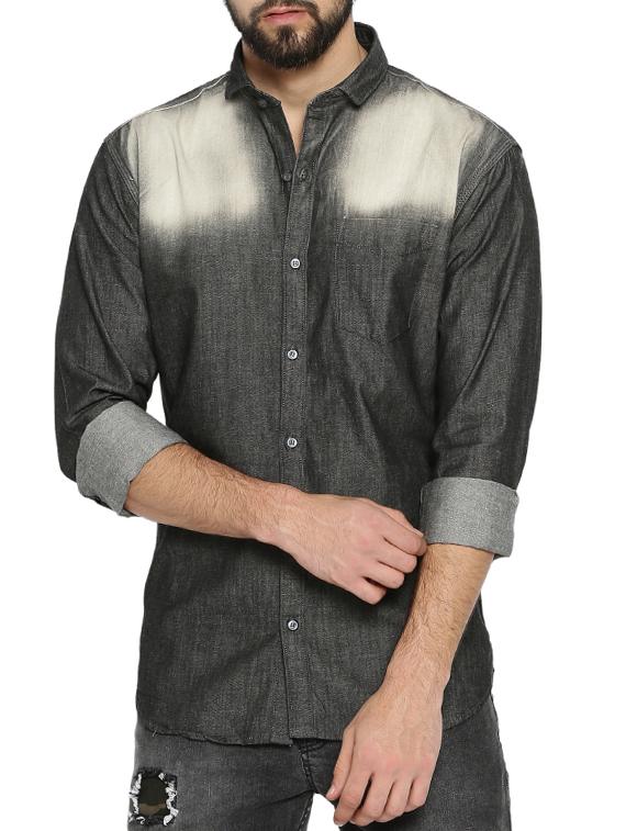 black cotton casual shirt - 15060709 - Zoom Image - 1