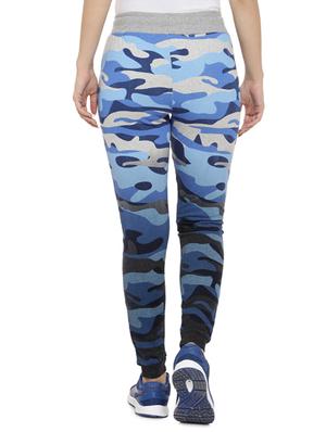 blue camouflage print cotton track pant - 15060712 - Standard Image - 3