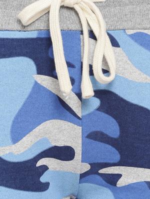 light blue cotton printed track pants - 15060714 - Standard Image - 4