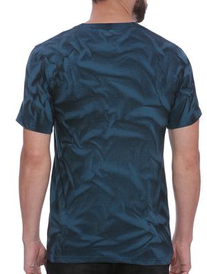 blue cotton all over print t-shirt - 15060725 - Standard Image - 3