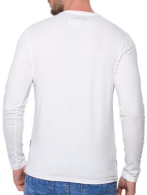 white cotton color block t-shirt - 15060730 - Standard Image - 3