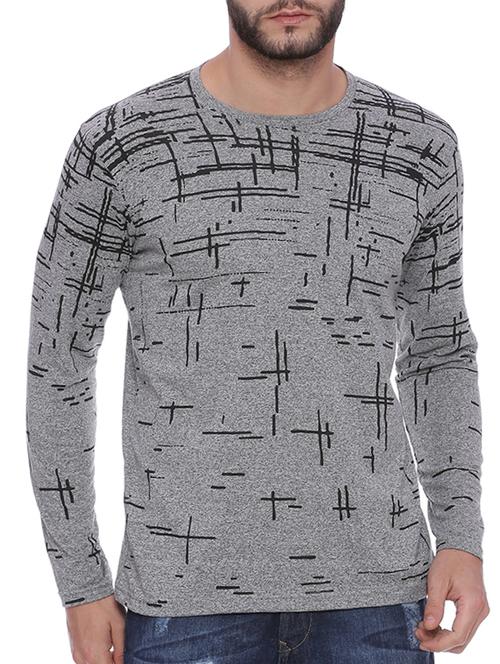 grey front print t-shirt - 15060732 - Standard Image - 1