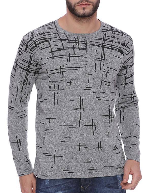 grey front print t-shirt - 15060732 - Zoom Image - 1