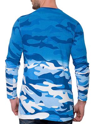 blue all over print t-shirt - 15060745 - Standard Image - 3