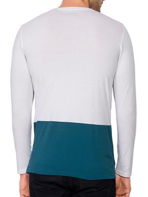 blue cotton front print t-shirt - 15060753 - Standard Image - 3