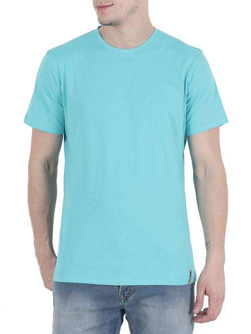 turquoise cotton t-shirt - 15061275 - Standard Image - 1
